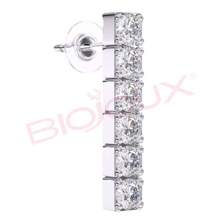 BJT221 ORECCHINI INLINE ZIR SS