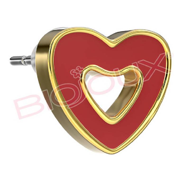 BJT715 ORECCHINI RED HEART GP