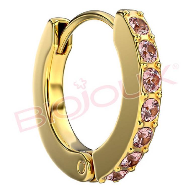 BJT728 ORECCHINI ROSE CRYS GP