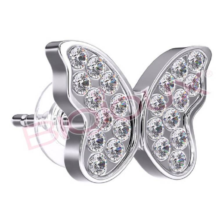 BJT979 ORECCHINI BUTTERFLY SS
