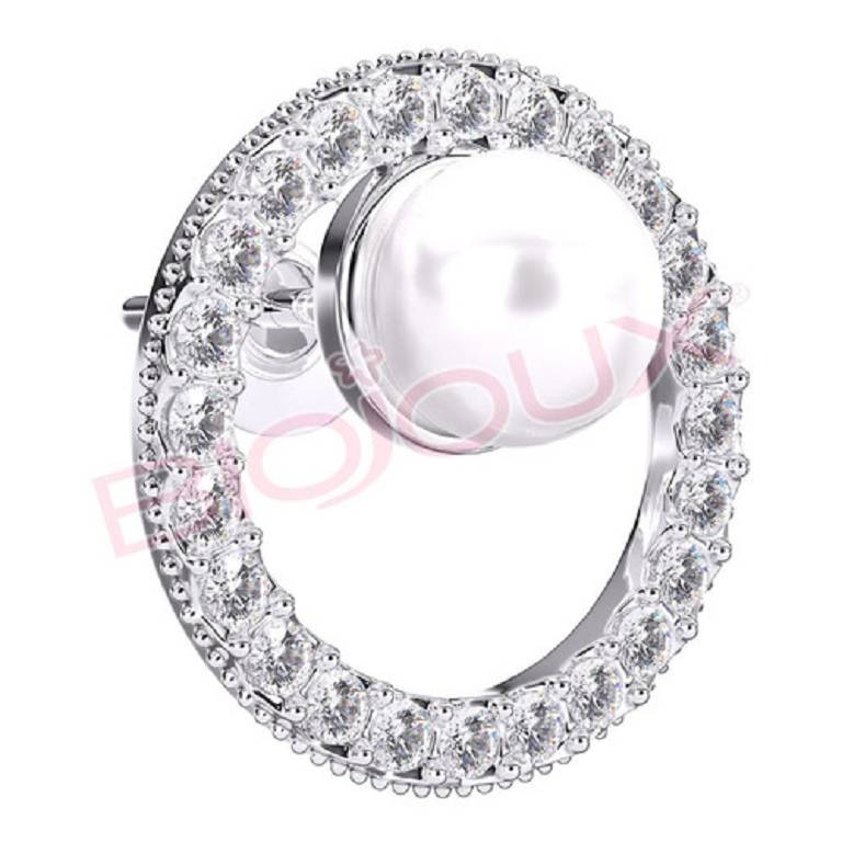 BJT985 ORECCHINI PEARL CRYS SS