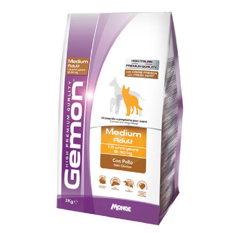 GEMON HPQ CANE M AD POLLO 3KG