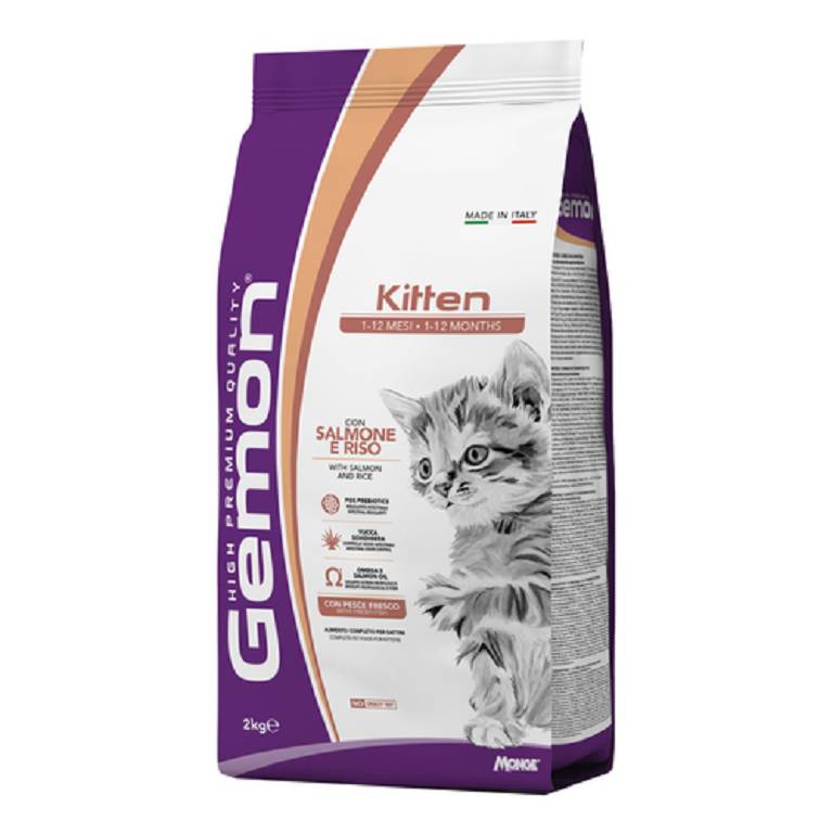 GEMON KITTEN SALMONE RISO 2KG
