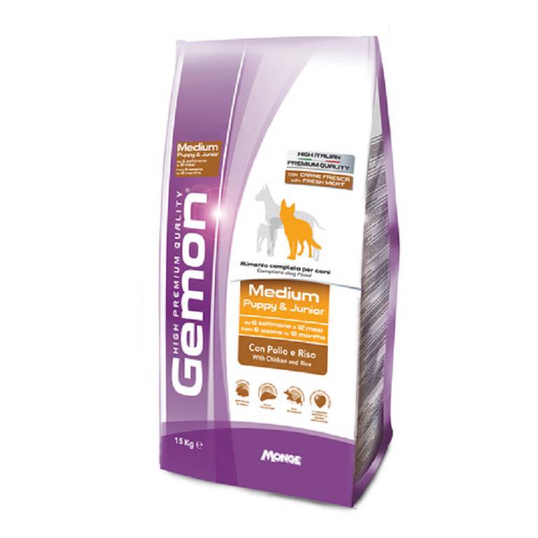 GEMON MED PUPPY POLLO RISO15KG