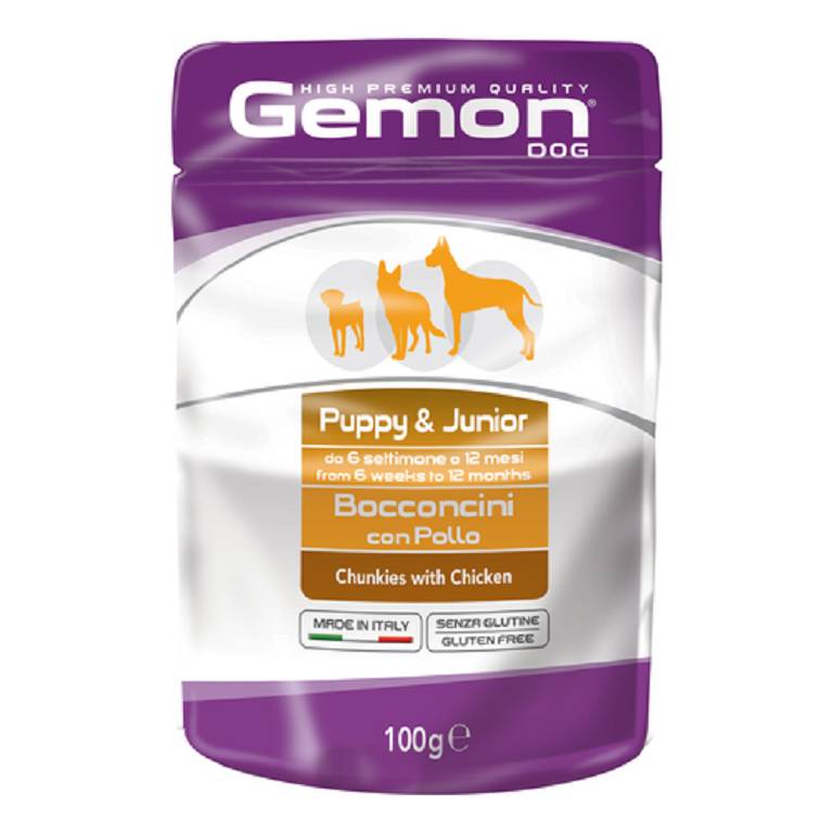 GEMON PUPPY J BOCC POLLO 100G