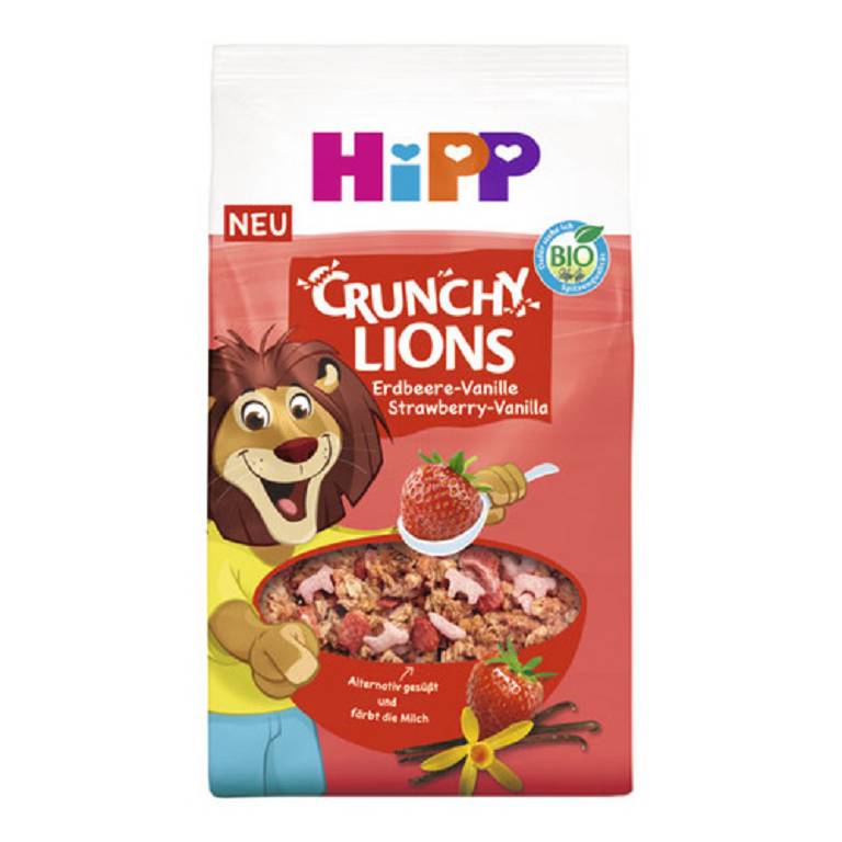 HIPP CRUNCHY LIONS FRAGOLA&VAN