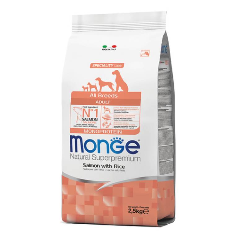 MONGE ALL AD SALMONE/RISO2,5KG