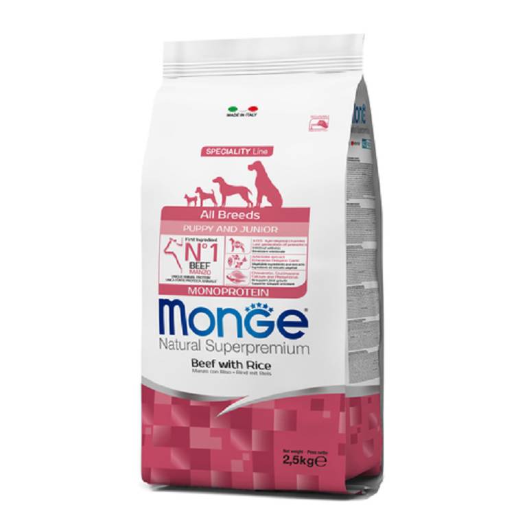 MONGE ALL P MANZO/RISO 2,5KG