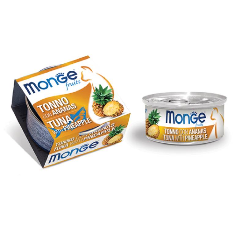 MONGE FRUITS TONNO C/ANANAS80G