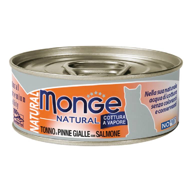 MONGE NATURAL TONNO/SALMONE80G