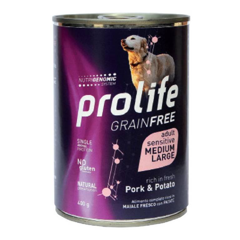 PROLIFE DOG GF AD PORK&POT400G